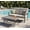 2 Pcs, variant on Howcool Outdoor All-Weather Loveseat with Cushion, Aluminum Frame Sofa Chair with Armrest