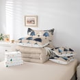 thumbnail image 5 of Feelyou Blue Xmas Tree Twin Bedding Sets 7-Piece, Merry Christmas Bedding Comforter Set, Princess Fairy Tale Reversible Sheet Sets, Breathable Home Decor, 5 of 7