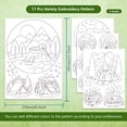 thumbnail image 2 of 4Sheets 17Pcs Water Soluble Embroidery 11.7x8.3inch Camping Forest Pattern Transfers Water Soluble Stabilizer for Embroidery Stick and Stitch Embroidery Designs, 2 of 9