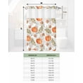 thumbnail image 6 of No Hook Shower Curtain with Snap in Liner, Pumpkin Leaves Fall Harvest Hotel Shower Curtains for Bathroom, Washable Shower Curtain Liner Set with Mesh Top Window, 48"x72", 6 of 6