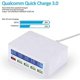 thumbnail image 3 of Adaptador de corriente de cargador USB multipuerto de 50 W con 1 QC 3.0 9V2A Max Quick Charge 3.0 Hub Cargador rápido Toma USB múltiple para iPhone 11/XR/7//8/6/6s/SE,i, 3 of 5