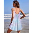 thumbnail image 3 of Ekouaer Nightgowns for Women Spaghetti Strap Sleepwear Sleeveless Sleep Dress with Pockets, 3 of 6