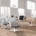 thumbnail image 3 of CELTOSS Ergonomic Office Chair, Wide Seat with Flip-Up Armrests, Lumbar Support, Adjustable Height, Comfy Home Task Computer Chair, Gray, 3 of 10