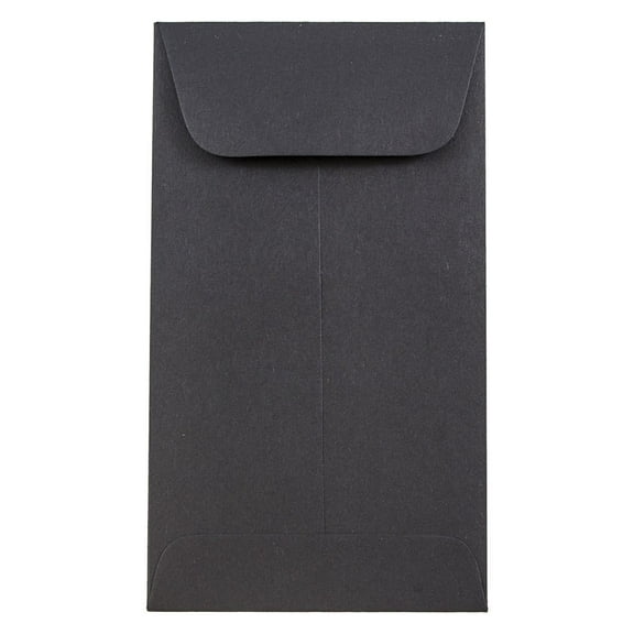JAM Paper No. 5.5 Coin Envelopes, 3 1/8 x 5 1/2, Black, 1000/Carton