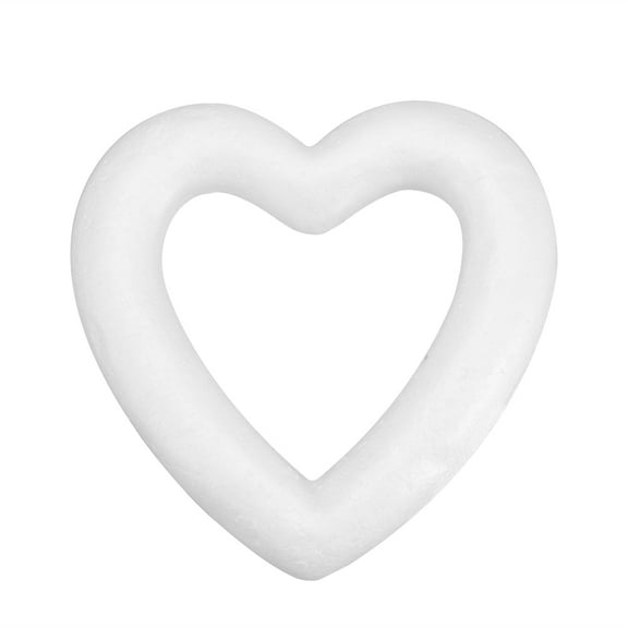Topbathy White Polystyrene Foam Heart for DIY Craft Modeling and Party Decor