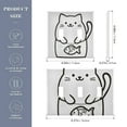 thumbnail image 2 of Yayeee Toggle Light Switch Wall Plate 3-Gang 6.37"x4.48" Decorative Outlet Cover, White Chubby Cat, 2 of 7