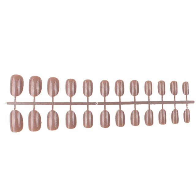 Minnieouse 24 piezas de uñas postizas de ataúd sólidas DIY Acrílicas Tipo25