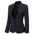 thumbnail image 2 of AZoiNM Women's Tailored Peplum Blazer One Button Stretch Polyester Work to Weekend, 2 of 7