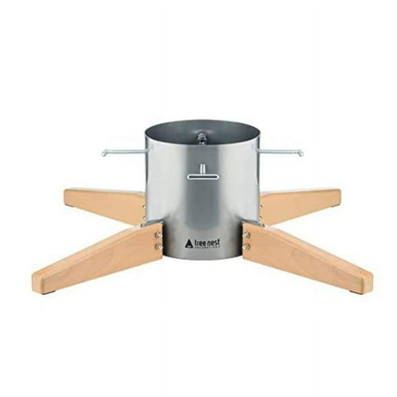 Tree Nest 219664 Timber Real Christmas Tree Stand, Silver - Large