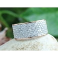 thumbnail image 3 of 1 2/5 ct. t.w Round Cut Lab Created Moissanite Diamond Dome Ring In 14K Solid Rose Gold Stacking Band Ring For Men (G-H Color, VVS1 Clarity, 1.40 Cttw)-13.5, 3 of 9