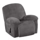 thumbnail image 3 of Funda de una pieza para sillón reclinable, suave y elástica, protectora contra el polvo. gris, 3 of 9