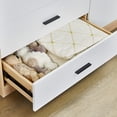 thumbnail image 4 of Idealcabin Freestanding Wardrobe Armoire With Drawers, Bedroom Wardrobe Closet for Hanging Clothes, Wood Cabinet with Shelves, 4 of 7