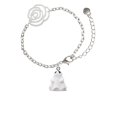 thumbnail image 2 of Delight Jewelry Resin Ghost Silver-tone Flower Link Chain Bracelet, 6.75"+2" Extender, 2 of 4