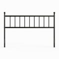 Rest Haven Steel Vertical Bar Metal Headboard, Black, Full