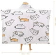 thumbnail image 2 of Cartoon Cat Wearable Blankets for Womens Kids Cat Hoodie Blanket for Boys Girls Wearable Throw Blankets, 2 of 6