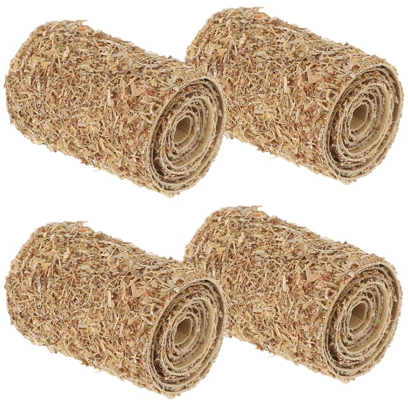 MOVTOTOP 4Pcs Mini Straw Bale Decorations for Autumn Atmosphere Diy Enthusiasts Home