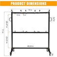 thumbnail image 2 of Bingirl Folding Chair Rack Folding Table and Chair Cart with Cover Multi-Function Chair Storage Dolly with PVC Lock Wheels 400 LBS Capacity for 84 Chair Heavy Duty Metal Chair Rack, 2 of 8
