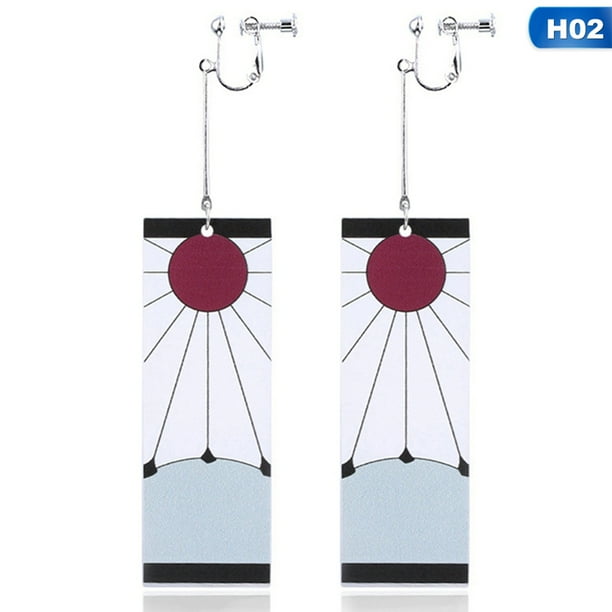 Yaoping Yaoping Anime Demon Slayer Kimetsu No Yaiba Tanjiro Kamado Earrings Cosplay Gift H02 Walmart Com Walmart Com