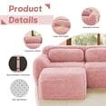 thumbnail image 6 of HUTWIFE Home Plush Reclining and Oversized Sectional Sofas with Ottoman, Pink, 6 of 8