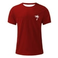 thumbnail image 3 of Letdown Men's Classic Loose Fit T-Shirt, Lightweight Short-Sleeve Crewneck Tee with Drop Shoulder for Everyday Comfort (Multiple Colors) (Red,L6), 3 of 4
