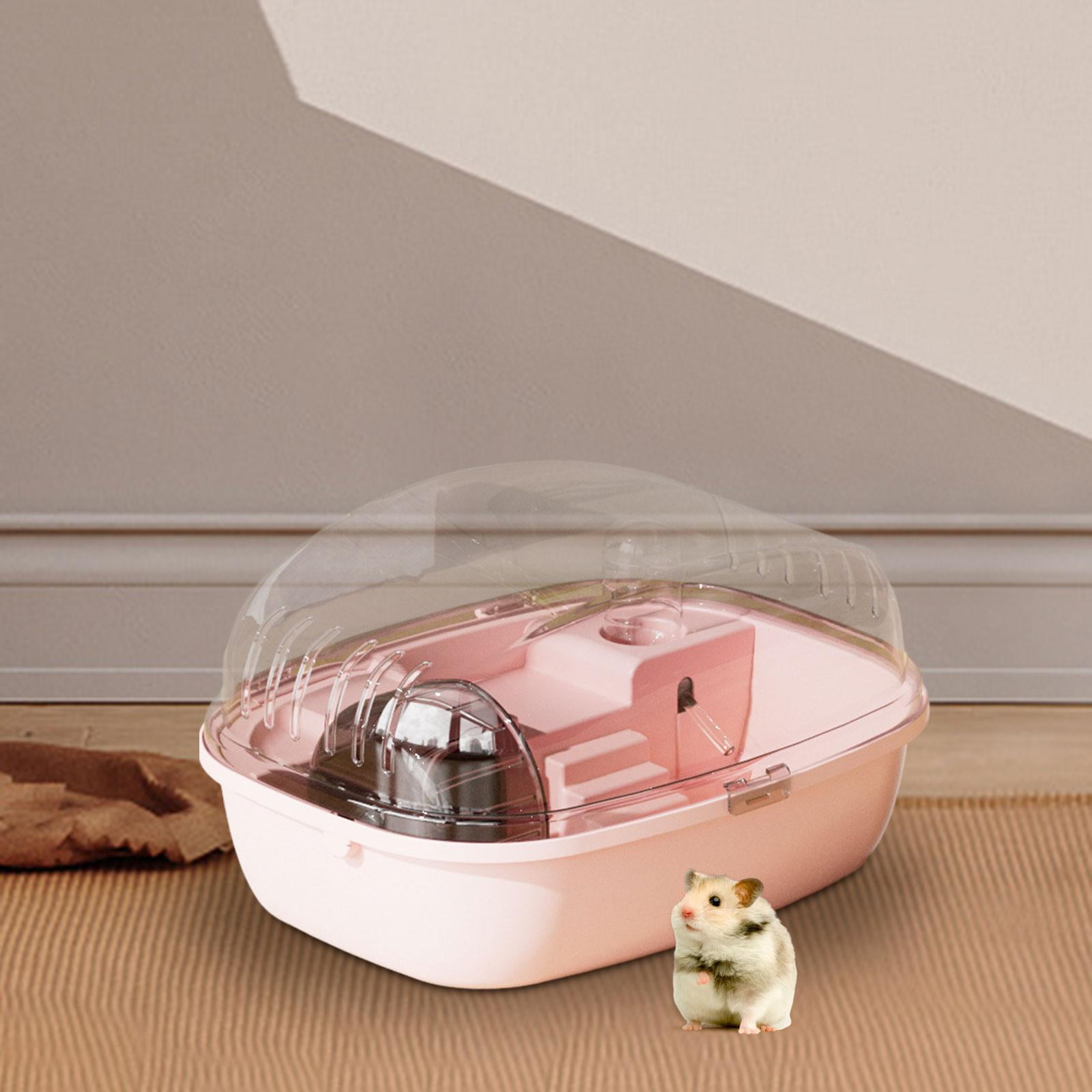 FITYLE Hamster Cage Habitat Exercise Playing House Openable Top Small Animal Cage for Guinea Pigs Hedgehog Small Animals pink
