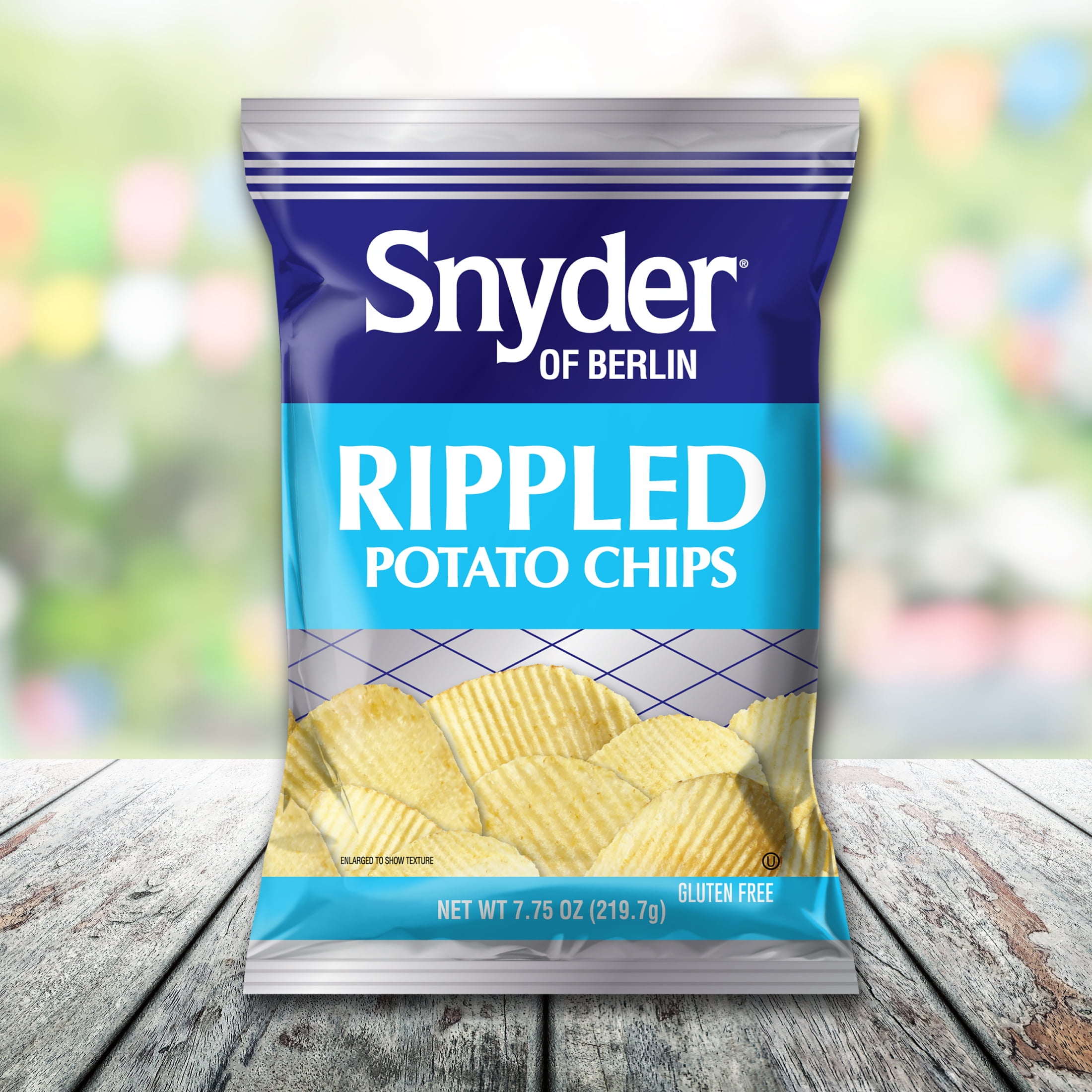 (3 pack) Snyder of Berlin Rippled Potato Chips, Gluten-Free, 7.75 oz Bag
