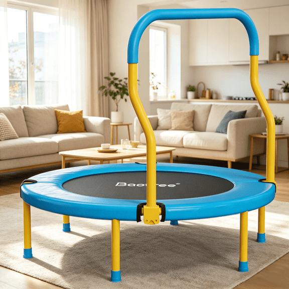 36 Inch Mini Trampoline, Indoor Outdoor Trampoline with Foam Handle, Max. Load 55 lb, Rebounder Trampoline