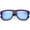 Matte Black / Blue Mirror, variant on Retro Square Horn Rimmed Sunglasses Neutral And Colored Mirror Lens 55mm (Matte Black / Red Mirror)