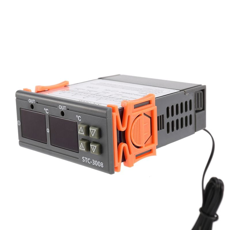 3X -3008 110-220V Dual Digital Thermostat Temperature Controller for Incubator Thermostat Hygrometer Dehumidifier
