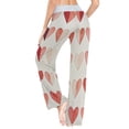 thumbnail image 6 of Women's Long Sleep Pants Home Pants Sleep Pants Wide-Leg Pants Design Elastic Fabric Casual Pants M Beautiful Heart Pattern, 6 of 7