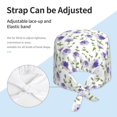 thumbnail image 4 of Kdxio Purple Chicory Pattern Turban Hat for Women Men Comfortable Adjustable Cleaning Working Cap with Sweatband, 4 of 8
