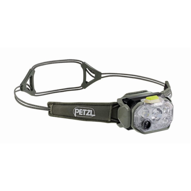 Linterna frontal PETZL Swift RL de 1200 lúmenes recargable, verde