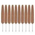 thumbnail image 4 of Kironypik 10pcs Crochet Hooks Bamboo Handle Alumina Crochet Hooks Knitting Needles Set 2.5-6mm Crochet for Weave Sewing Needles Tool 1 head 2.5mm, 4 of 6