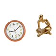 thumbnail image 6 of 2 Pieces Wall Clock Abstract Statue Reader Figurine PP Resin Material for Home Office Living Room Decor, 6 of 8