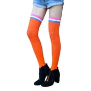 Orange Thigh High Socks, Kawaii Over The Knee Sailor Moon Tights, College Sorority Gift Teen Stockings, Long Leg Warmers, Carrot Tangerine Color