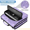 thumbnail image 6 of Zipper Binder with Shoulder Strap 2 inch 3 Ring Waterproof File Folder Organizer Bag 500 Sheet Lavender Glitter Stars Pattern, 6 of 8