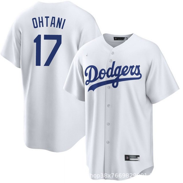 Dodgers MLB Baseball Jersey Dodgers No. 17 Ohtani Embroidered Jersey Baseball