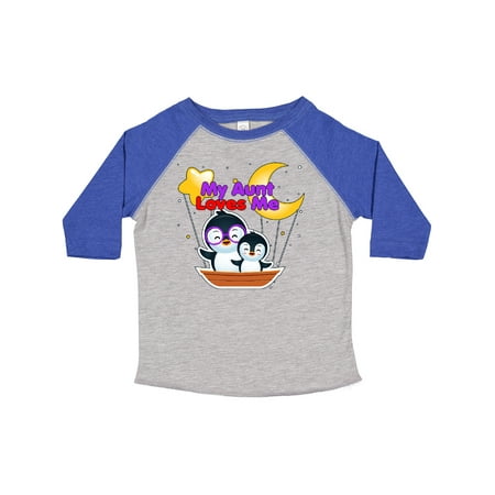 

Inktastic My Aunt Loves Me Penguin Gift Toddler Boy or Toddler Girl T-Shirt