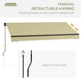 thumbnail image 3 of Outsunny&nbsp;8' x 6.5' Patio Retractable Awning Sunshade Shelter, Beige, 3 of 9