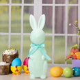 thumbnail image 6 of Easter Decorations Bunny Decor: Flocked Resin Rabbit Figurines 1PCS , Green Furry Easter Bunny Statue for Spring Easter Home Office Table Decor, Party Supplies Gifts for Kids Friends, 6 of 7