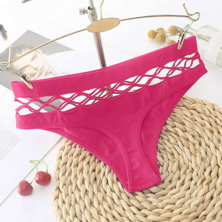 Aayomet Panties For Women Women Low Waist Thin G String Underwear  Comfortable Lingerie,Pink L 