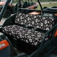 thumbnail image 2 of FKELYI Black Dog Cat Paw Print Mule Bench Seat Cover 2 Pcs Set Dustproof UTV Seat Cover Compatible with Kawasaki Mule 600/610 Anti-Scratch Seats Protector Decor, 2 of 7