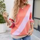 thumbnail image 5 of Puntoco suéter mujer invierno suéter patchwork cuello redondo camisa de punto suelta liquidación de Navidad Puntoco Puntoco-2668, 5 of 7