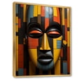 thumbnail image 2 of Designart "Tribal Mask African Kente II" African Tribal Floater Framed Canvas Wall Art, 2 of 7