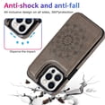 thumbnail image 3 of Funda para iPhone 12 Pro Max con tarjetero de piel sintética con estampado de flores de datura, 3 of 5