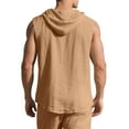 thumbnail image 7 of Kukoosong Men's Solid Color Casual Sleeveless Hooded Tank Top for Summer Outdoor Sports Men Summer Muscle Tee Tank Tops, 7 of 7