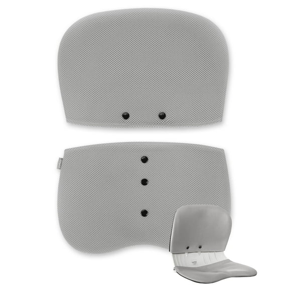 Funda ancha curble, funda desmontable para silla de adolescente, respaldo ergonómico y soporte lumbar (funda gris)