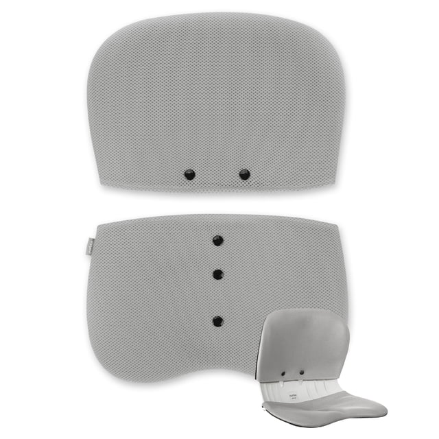 Funda ancha curble, funda desmontable para silla de adolescente, respaldo ergonómico y soporte lumbar (funda gris)