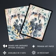 thumbnail image 2 of Artery8 Cute Badger Botanical Watercolour Soft Woodland Living Room Artwork Framed Wall Art Print A4, 2 of 5