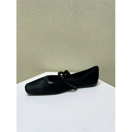 

Women s Shoes with Leopard Print Square Toe Flat Shoes Low-Cut Single-Layer Shoes for Women